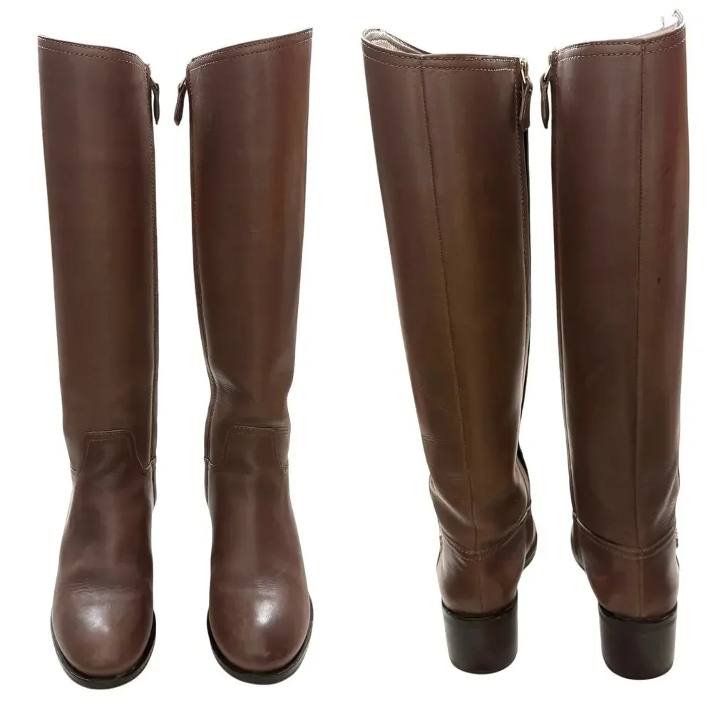 Tory Burch Fulton 55MM Boots Silky Leather in Topo Brown